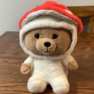 Mushroom teddy bear 12”